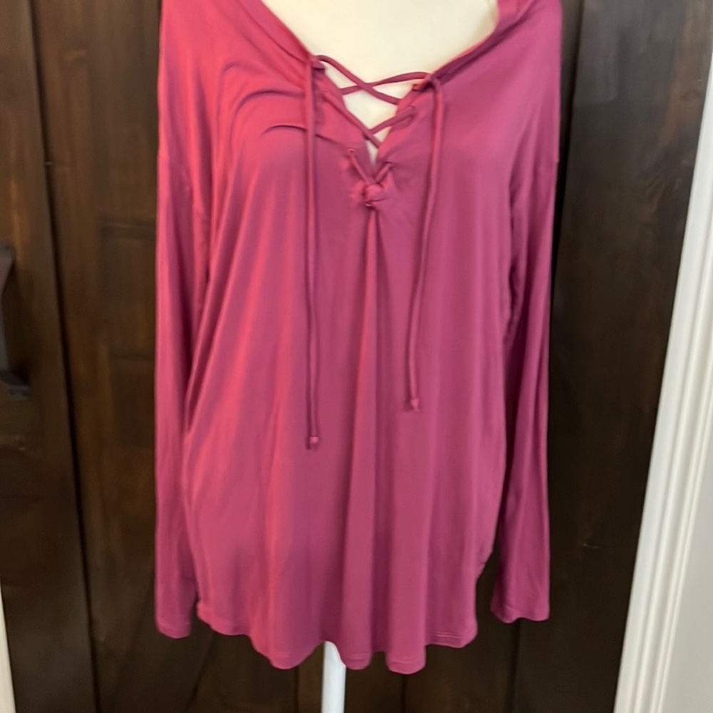Pink Super Soft Long Sleeve Shirt Sz M